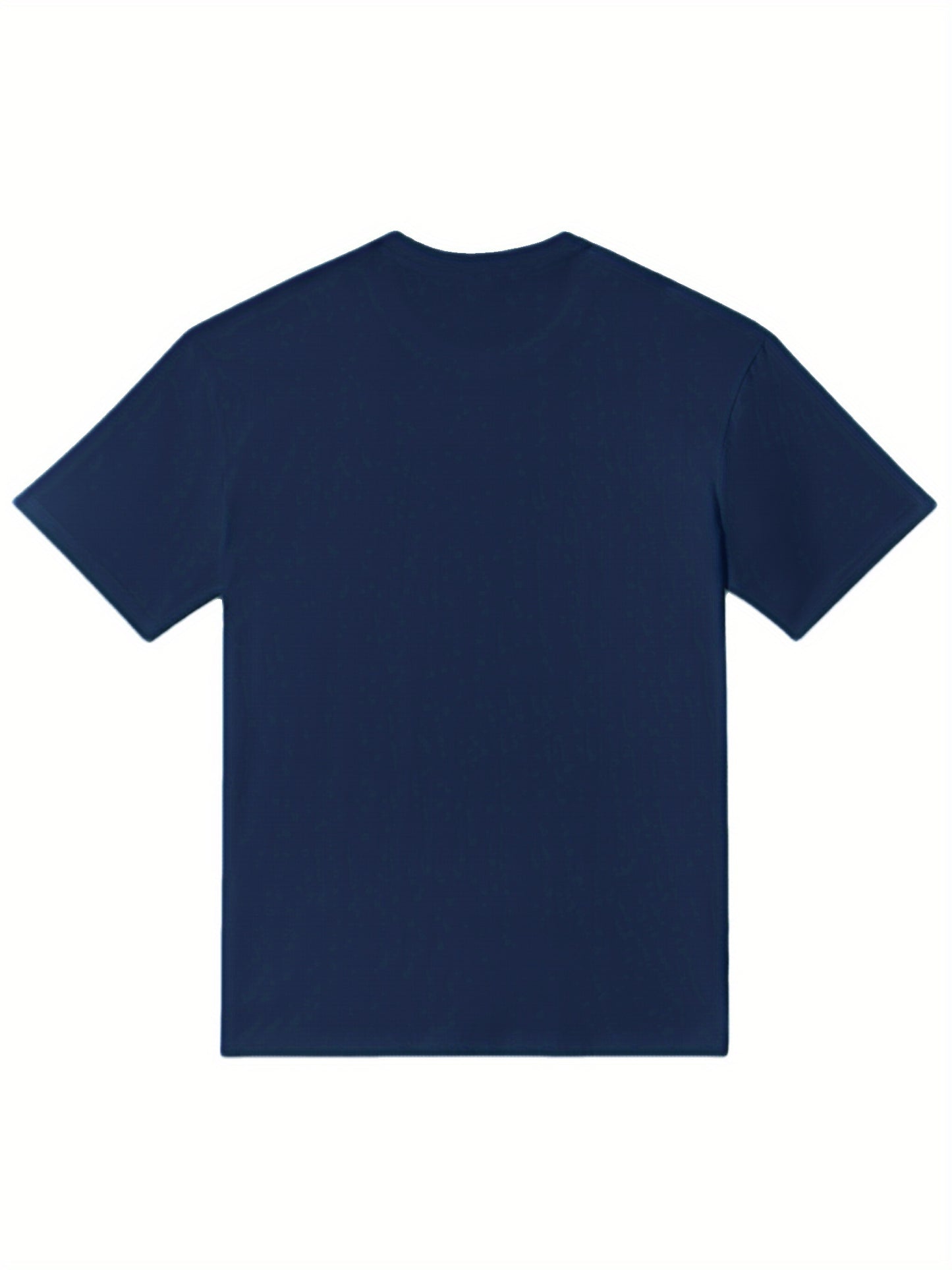 Men's 100% Cotton T-Shirt with Paris Flag Letter Geometric Print - Casual All-Season Crew Neck Tee with Short Sleeves and Slight Stretch - Comfortable Knit Fabric Regular Fit Sportswear Top