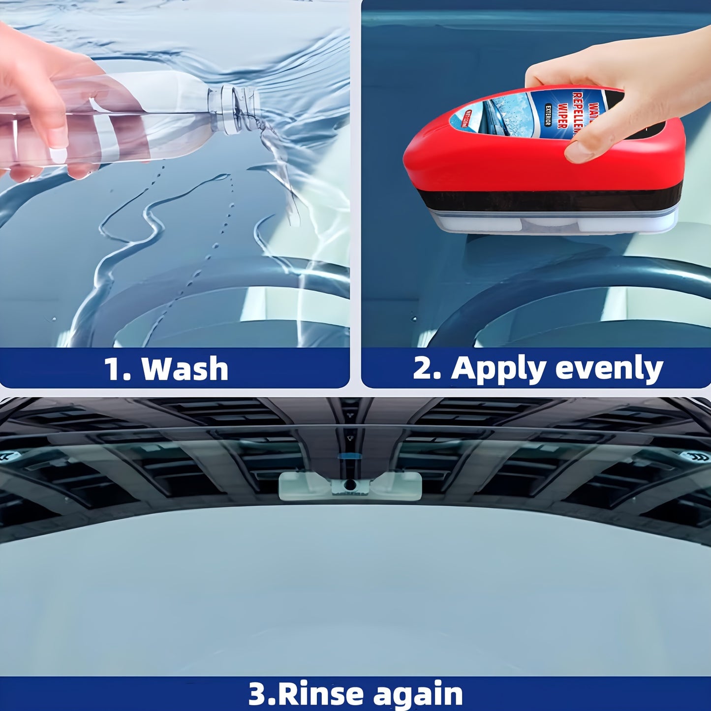 Car Rain Repellent - Windscreen Water Repellent Car Wax Hydrophobic Waterproof Coating Spray Detailing for Windshield, Mirror, Glass Door -4Oz/120Ml