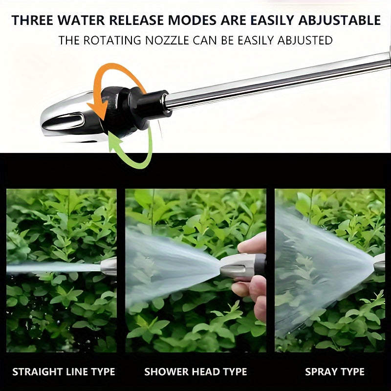 High-Pressure Car Wash Foam Gun with Long Handle - Adjustable Spray Nozzle for Cleaning, Watering, and Tire Inflation - Includes Foam Cannon and Pressure Spray Bottle