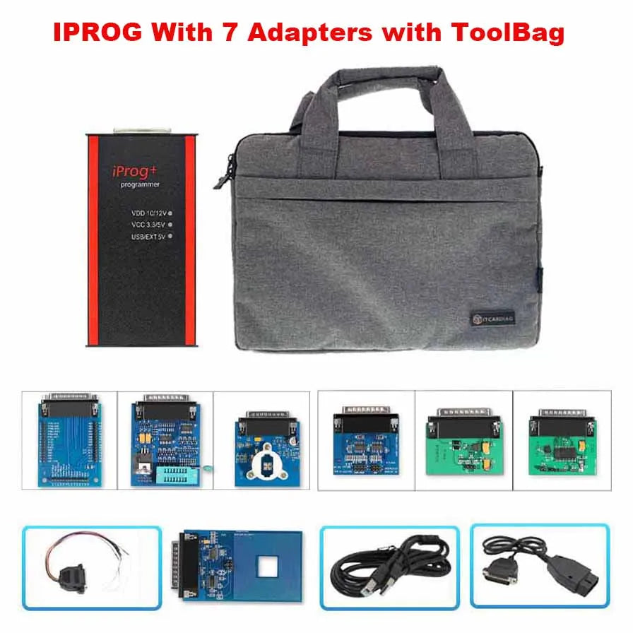 V87 Iprog Pro V89 as Gift Ecu Key Programmer for Airbag Reset/Eeprom IMMO/KM/Car Radio/Dashboard Kilometer IPROG+ Full Set Tool