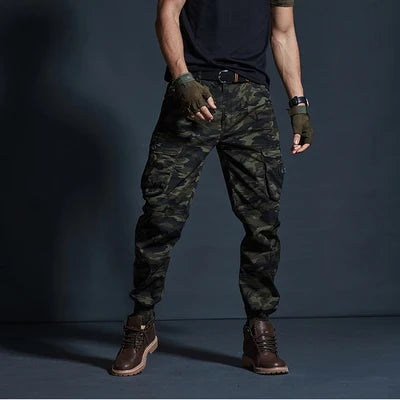Men’s Camouflage Tactical Pants – Multi-Pocket Military Work Trousers