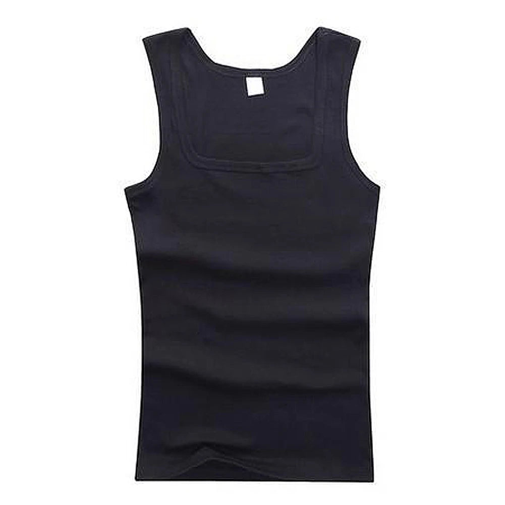 Hot Women Men Solid Square Neck Tank Tops Black White Gray Singlets Sleeveless Fitness Men Vest Elastic Bodybuilding Vest