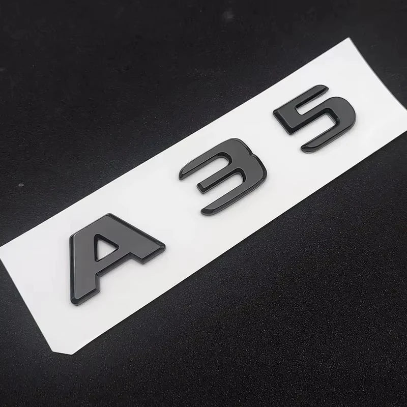 ABS For Mercedes Benz A 35 45 AMG W177 W176 A35 A45 A45S TURBO 4MATIC Car Trunk Letters Emblem Badge Logo Stickers Accessories