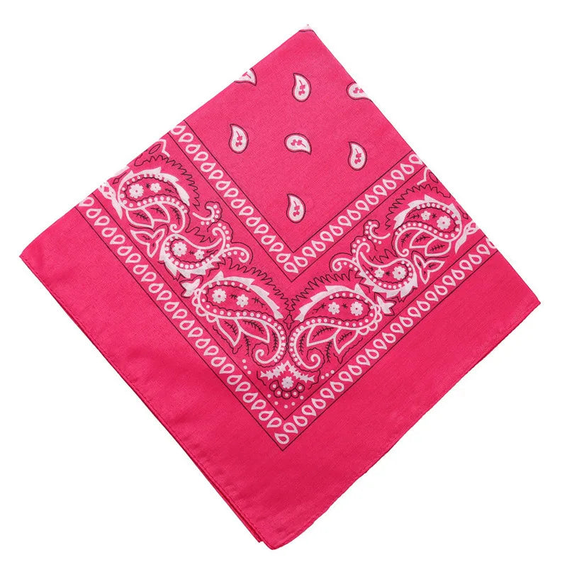 Hip Hop Women Bandana Scarf Girls Kids Punk Square Bandanas Headwear Fashion Bohemian Head Scarf Headbands Hair Accessories