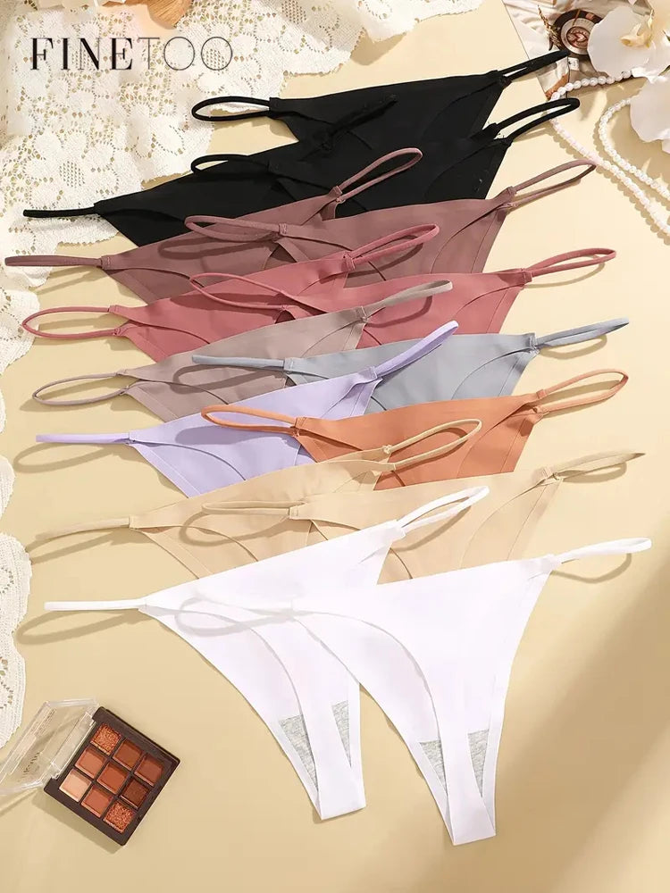 15pcs Women’s Ice Silk Seamless Thongs – Low Waist G-String Underwear
