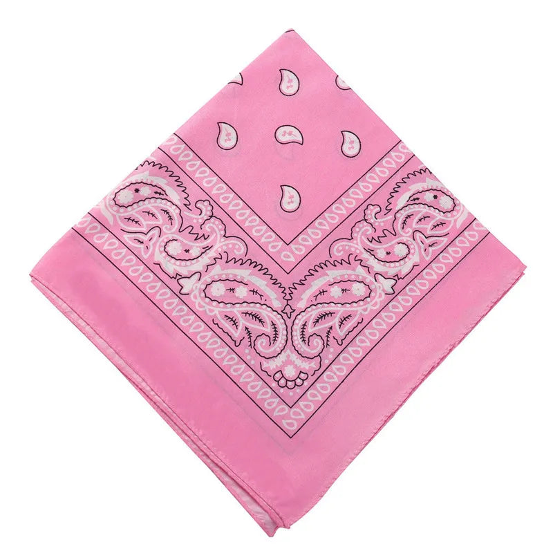 Hip Hop Women Bandana Scarf Girls Kids Punk Square Bandanas Headwear Fashion Bohemian Head Scarf Headbands Hair Accessories