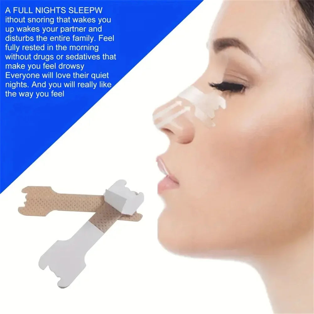 20-100pcs Snoring Stickers Breathing Nose Strips Physical Airway Expansion for Improved Nose Vent Anti-Snoring Comfort Sleep Aid