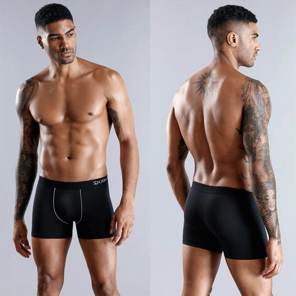 4pcs Set Men Boxer Shorts Soft Boxers for Men's Panties Men’s Underpants Male Cotton Sexy Underwear Boxershorts Family Calecon