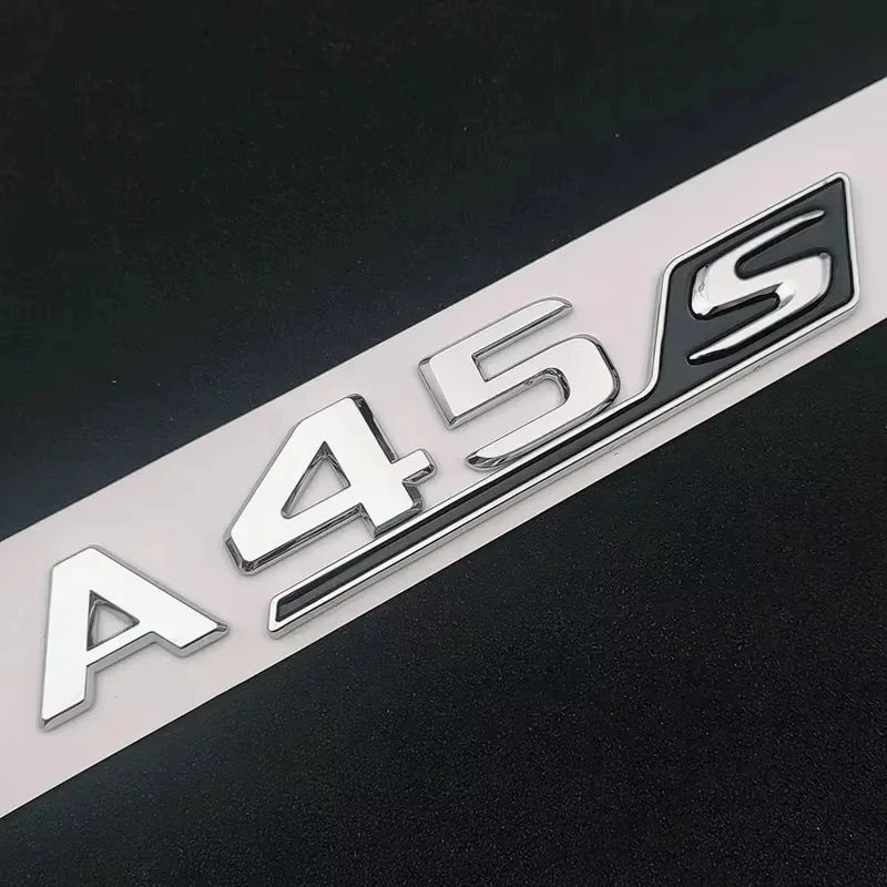 ABS For Mercedes Benz A 35 45 AMG W177 W176 A35 A45 A45S TURBO 4MATIC Car Trunk Letters Emblem Badge Logo Stickers Accessories