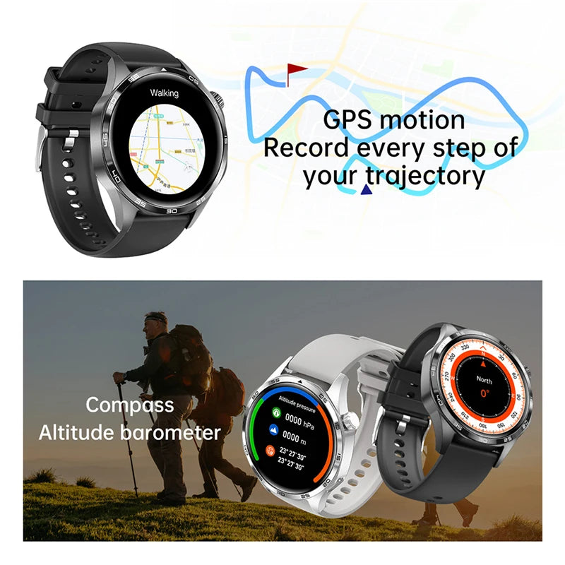 GPS NFC Smartwatch Men 360*360 AMOLED HD Screen Bluetooth Call Waterproof Men Smart Watch 2025 New For Huawei Watch 5 PRO