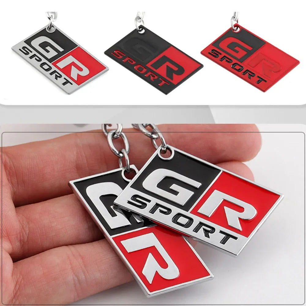 GR Sport Keychain Car GR Key Ring Chain Holder for Toyota HV YARiS Prius Harrier Corolla Camry Tacoma Venza Tundra Rav4 Auris