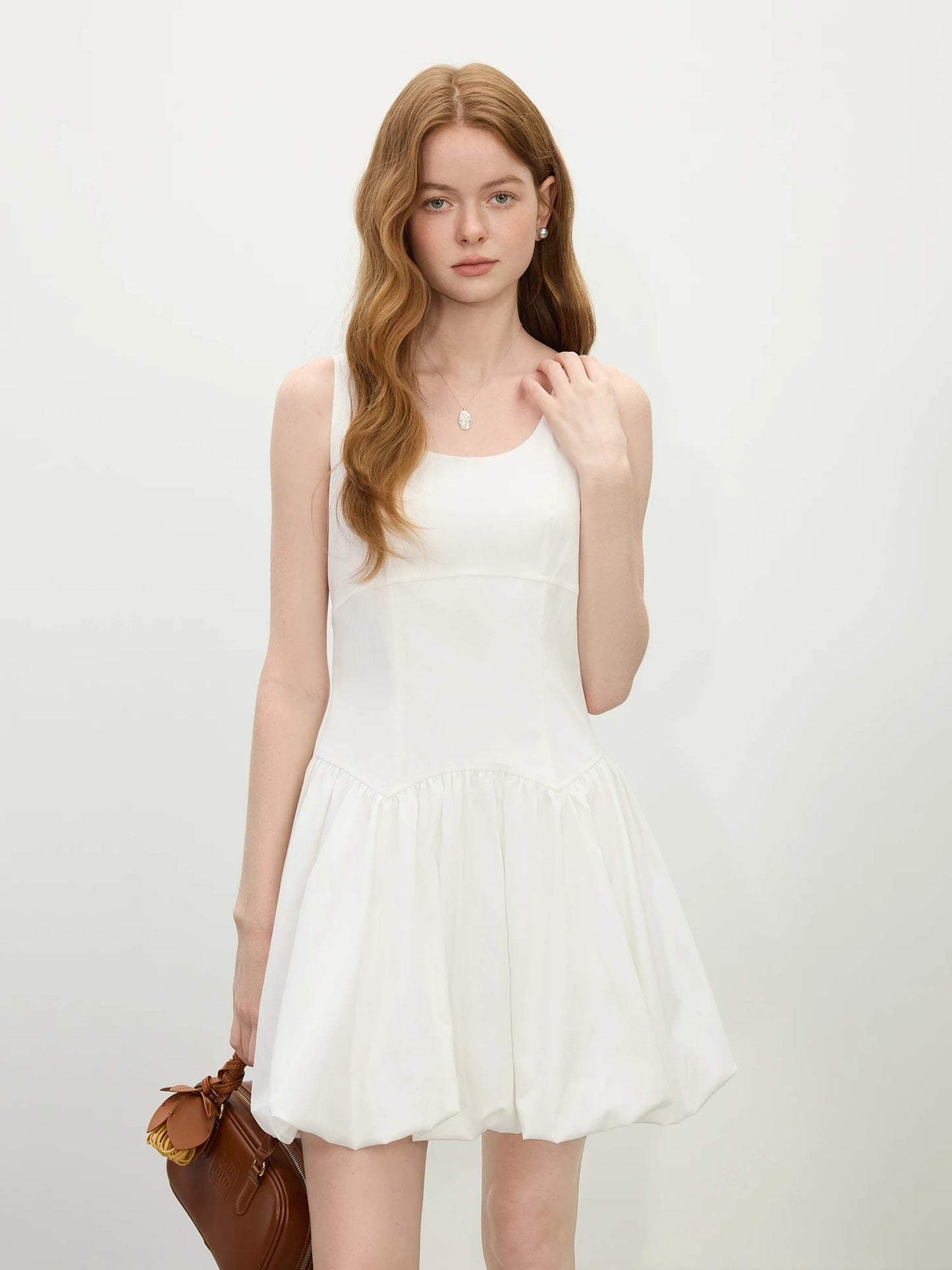 FSLE 【Two Length】Sweety Girly Long Dresses For Women 2025 Spring Summer New Sleeveless Bud Chic Vest Dress 25FS11302 25FS11030