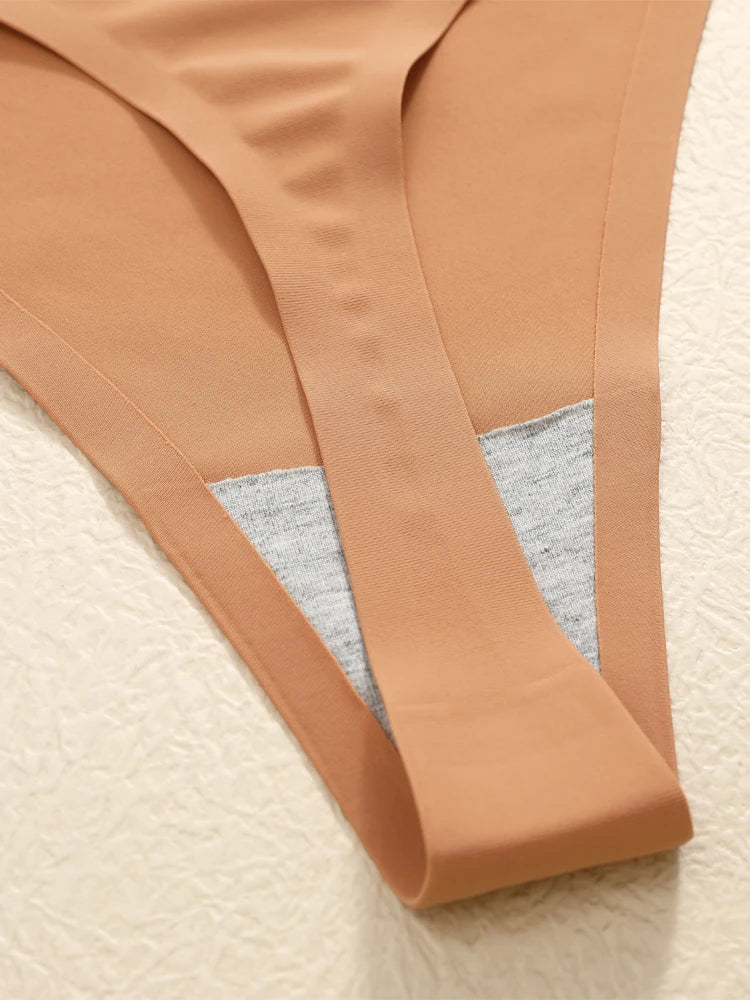 15pcs Women’s Ice Silk Seamless Thongs – Low Waist G-String Underwear