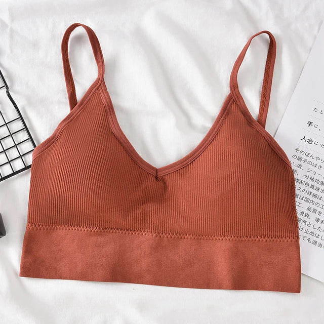 2024 New Sexy Women Bra Tube Top Beauty Back Bralette Seamless Sports Bras Women's Underwear Push Up Sports Lingerie кроп топ