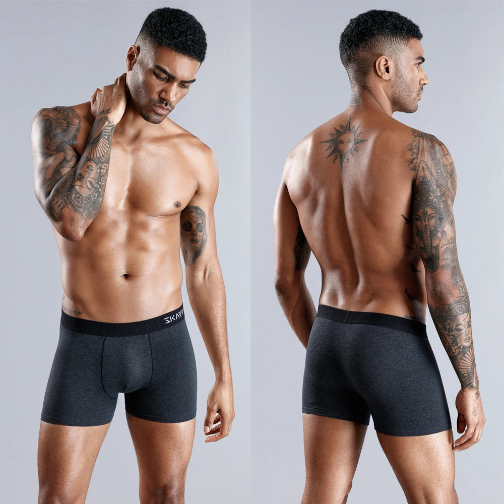 4pcs Set Men Boxer Shorts Soft Boxers for Men's Panties Men’s Underpants Male Cotton Sexy Underwear Boxershorts Family Calecon