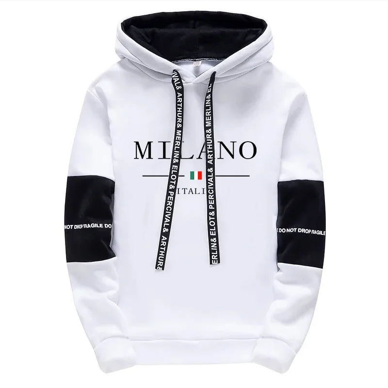 Men's Autumn Hoodies Sweatpants 2pcs Set Urban Milan Fashion Sportswear Male Home Outdoor Casual Sport Jogging Suit Gym Outfits