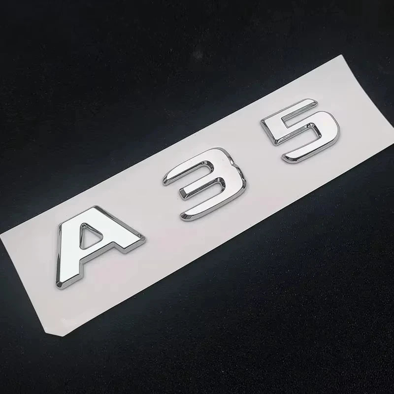 ABS For Mercedes Benz A 35 45 AMG W177 W176 A35 A45 A45S TURBO 4MATIC Car Trunk Letters Emblem Badge Logo Stickers Accessories