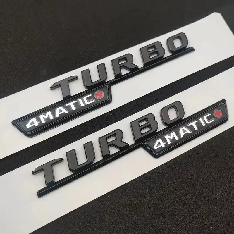 ABS For Mercedes Benz A 35 45 AMG W177 W176 A35 A45 A45S TURBO 4MATIC Car Trunk Letters Emblem Badge Logo Stickers Accessories