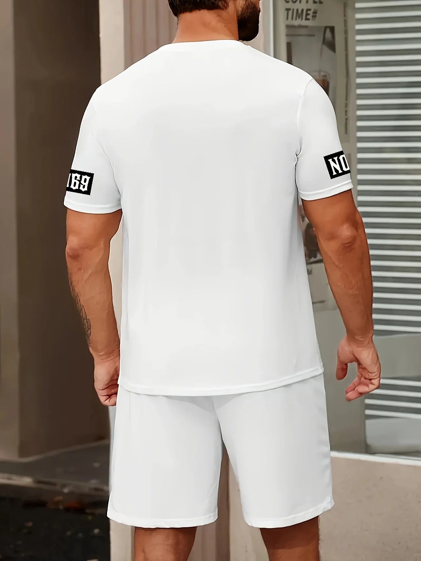 2025 Summer Men’s Casual Set – Letter Print T-Shirt & Shorts