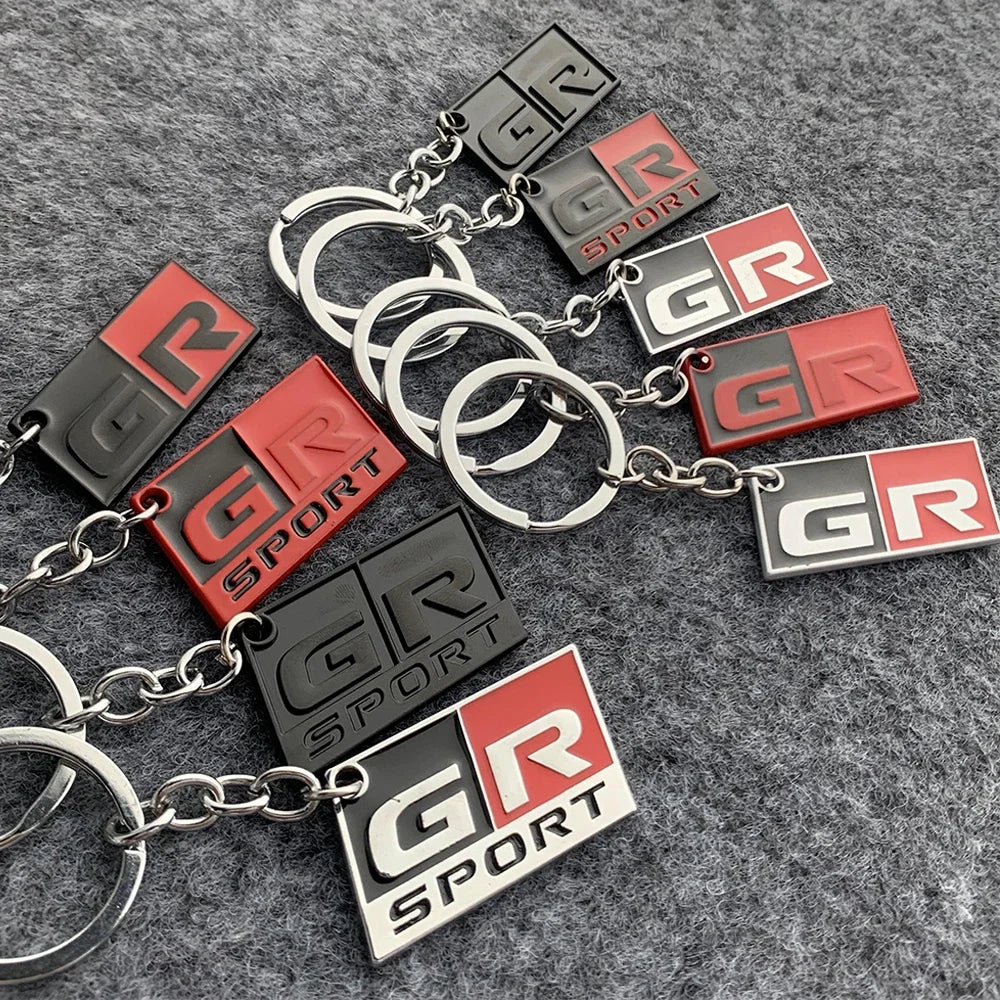 GR Sport Keychain Car GR Key Ring Chain Holder for Toyota HV YARiS Prius Harrier Corolla Camry Tacoma Venza Tundra Rav4 Auris
