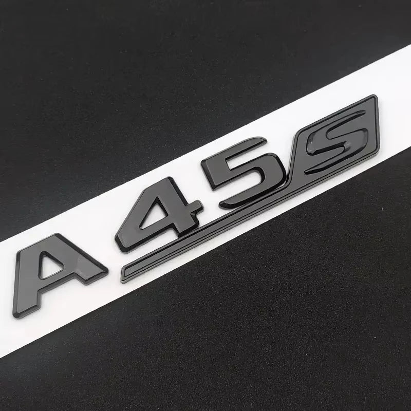 ABS For Mercedes Benz A 35 45 AMG W177 W176 A35 A45 A45S TURBO 4MATIC Car Trunk Letters Emblem Badge Logo Stickers Accessories