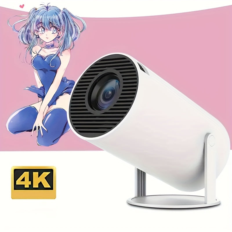 W WUDUNG HY300pro 4K Mini Projector Android 11.0 1280*720P 160ANSI Portable Wireless Home Theater, 180° Adjustable Projection Angle, 3D Ready, LCD Display, Type-C Power Supply, No Battery Required