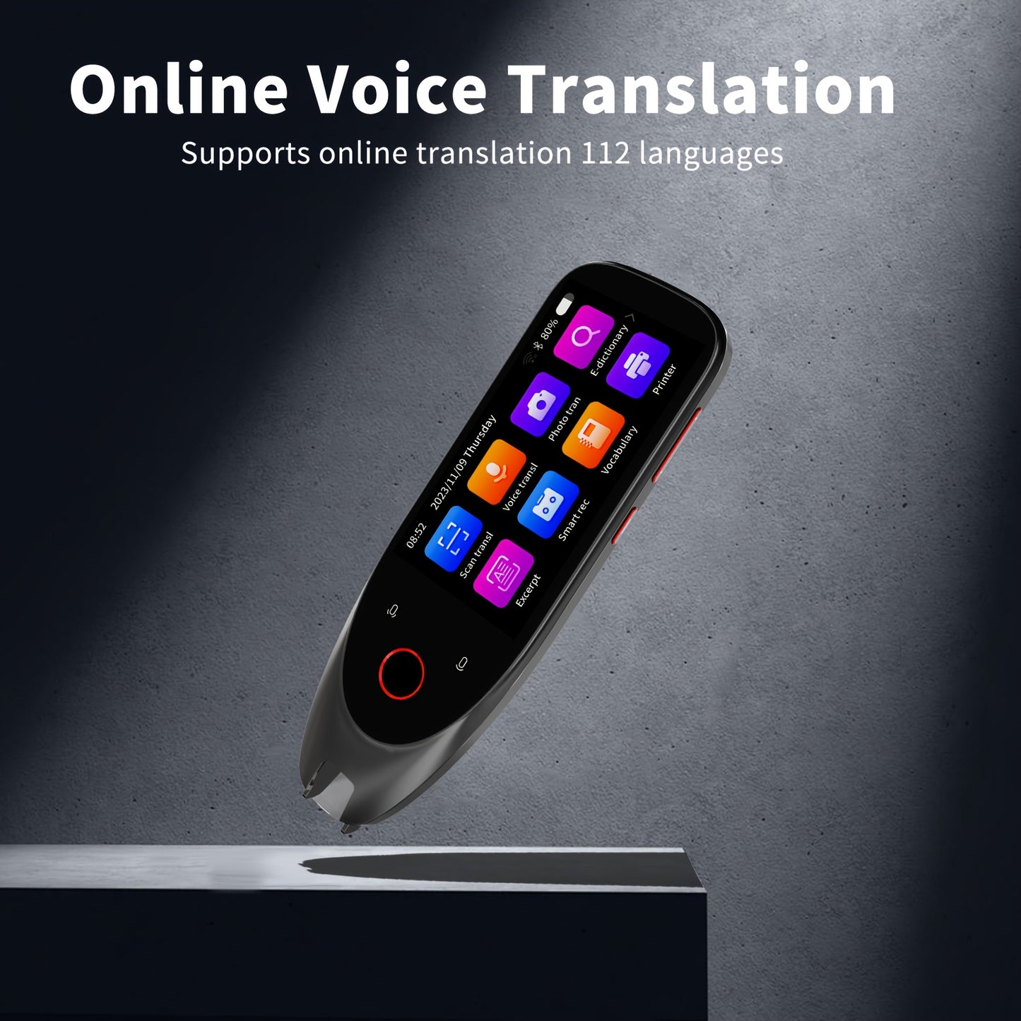 Translation Pen, Assistive Reading Pen for Dyslexia, 112 languages Instant two-way Translator Pen, Dictionary Pen, Text to Speech/Photo Translator Pen, Language Learners, Travel, Business People