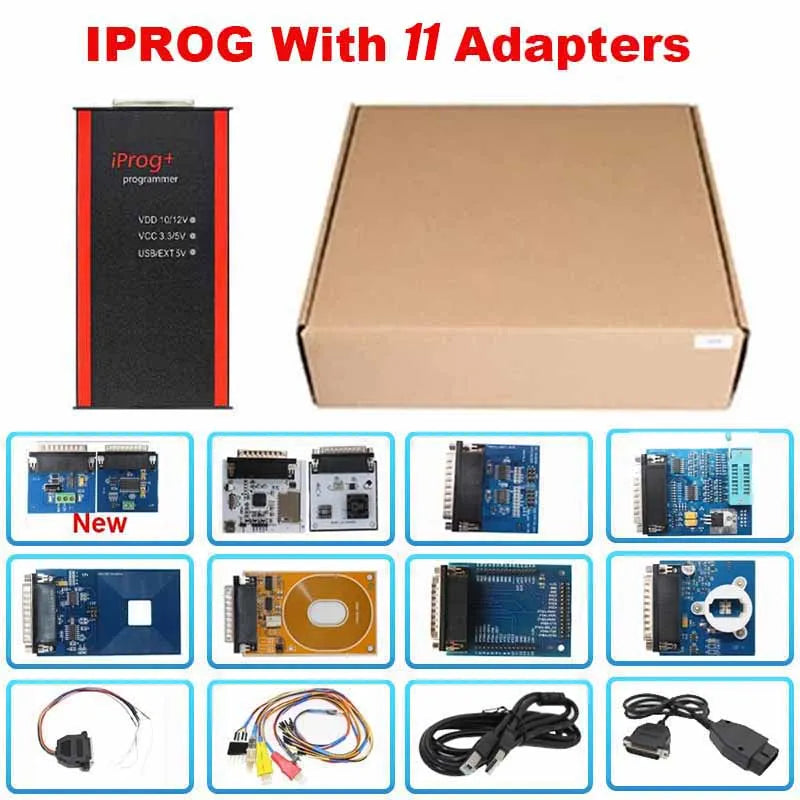 V87 Iprog Pro V89 as Gift Ecu Key Programmer for Airbag Reset/Eeprom IMMO/KM/Car Radio/Dashboard Kilometer IPROG+ Full Set Tool