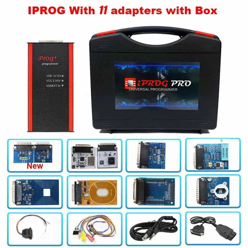 V87 Iprog Pro V89 as Gift Ecu Key Programmer for Airbag Reset/Eeprom IMMO/KM/Car Radio/Dashboard Kilometer IPROG+ Full Set Tool