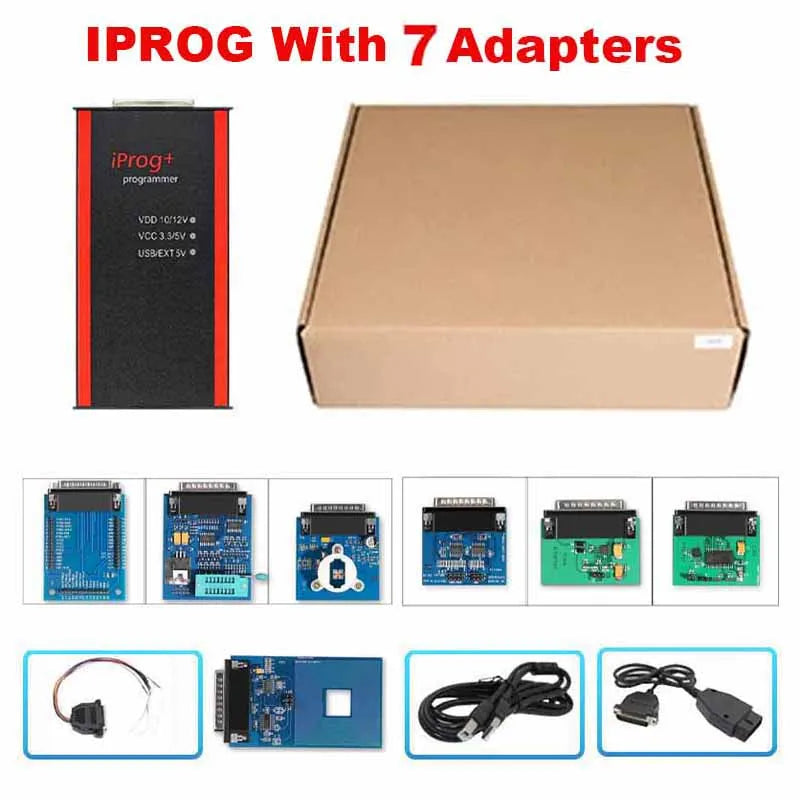 V87 Iprog Pro V89 as Gift Ecu Key Programmer for Airbag Reset/Eeprom IMMO/KM/Car Radio/Dashboard Kilometer IPROG+ Full Set Tool