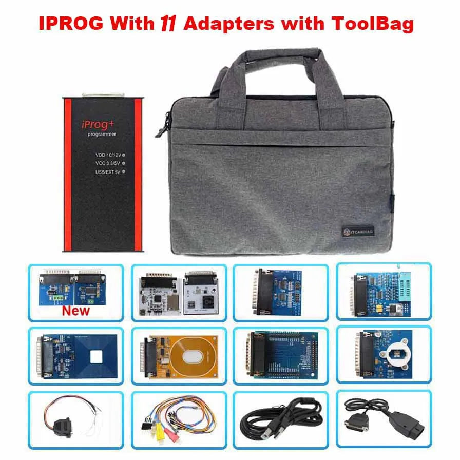 V87 Iprog Pro V89 as Gift Ecu Key Programmer for Airbag Reset/Eeprom IMMO/KM/Car Radio/Dashboard Kilometer IPROG+ Full Set Tool