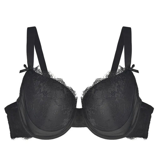 Sexy Black Push-Up Lace Bra – Model 1681, Adjustable Straps (Sizes 30-38)