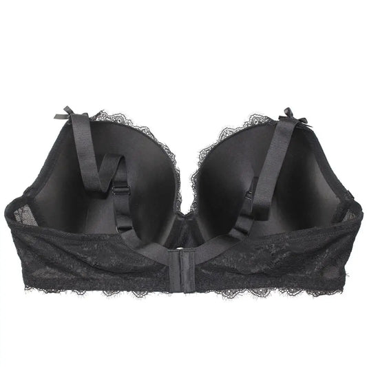 Sexy Black Push-Up Lace Bra – Model 1681, Adjustable Straps (Sizes 30-38)