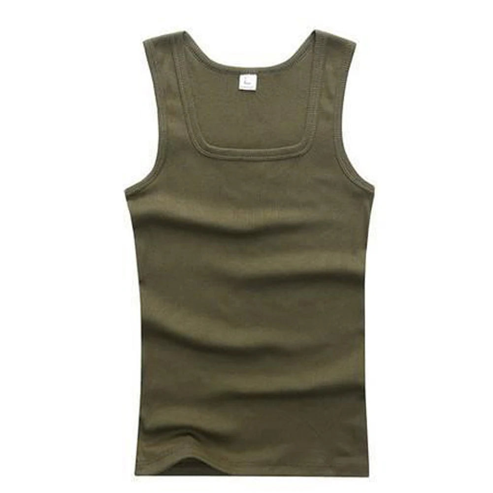 Hot Women Men Solid Square Neck Tank Tops Black White Gray Singlets Sleeveless Fitness Men Vest Elastic Bodybuilding Vest