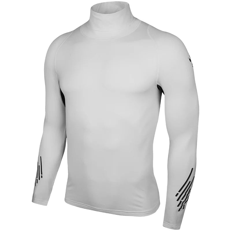KELME Men's Thermal Long Sleeve Sports T-Shirt 3881109 – Slim Fit, High Collar, Winter Training Top
