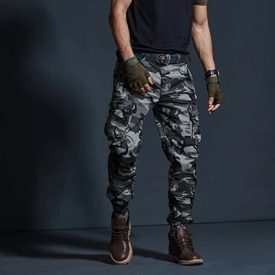 Men’s Camouflage Tactical Pants – Multi-Pocket Military Work Trousers