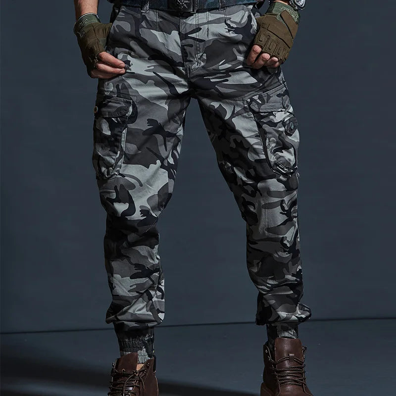 Men’s Camouflage Tactical Pants – Multi-Pocket Military Work Trousers