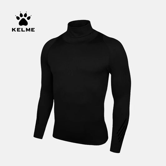 KELME Men's Thermal Long Sleeve Sports T-Shirt 3881109 – Slim Fit, High Collar, Winter Training Top