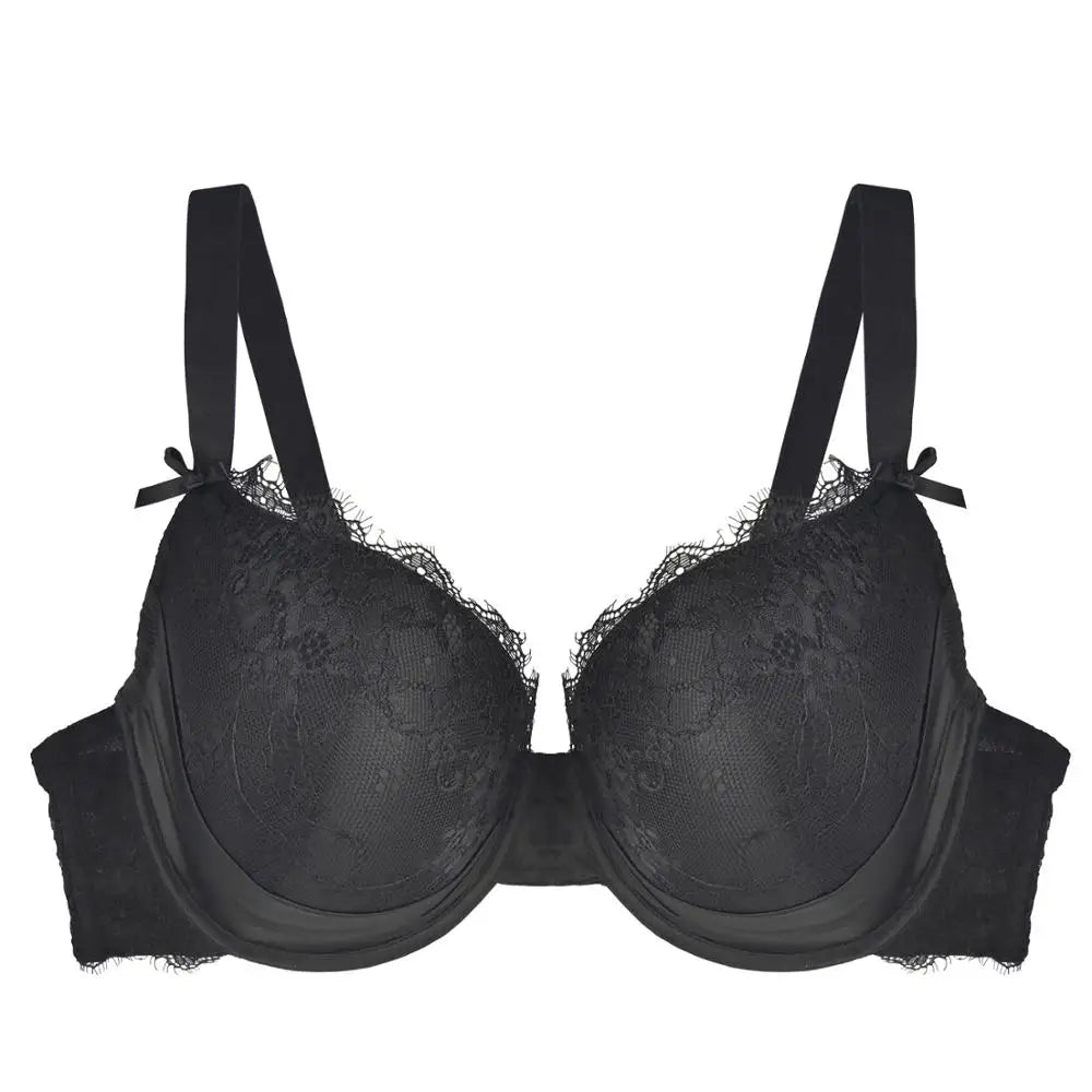 Sexy Black Push-Up Lace Bra – Model 1681, Adjustable Straps (Sizes 30-38)