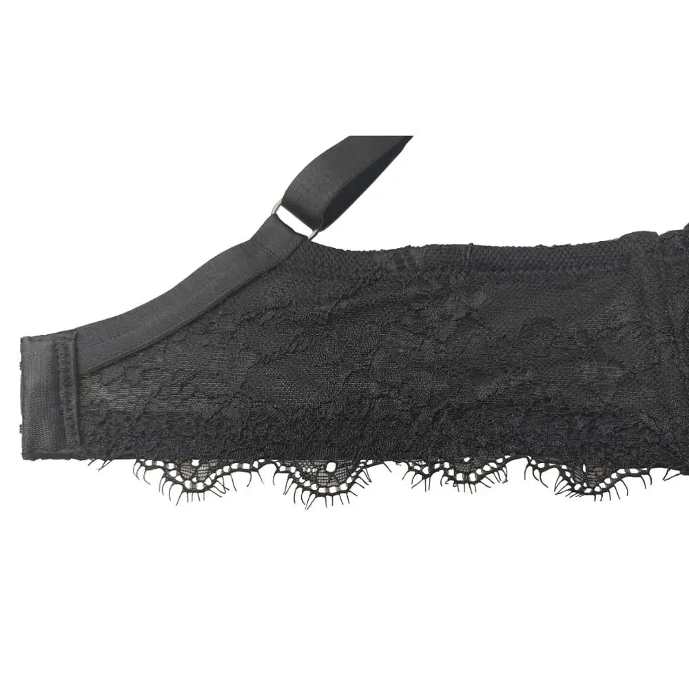 Sexy Black Push-Up Lace Bra – Model 1681, Adjustable Straps (Sizes 30-38)