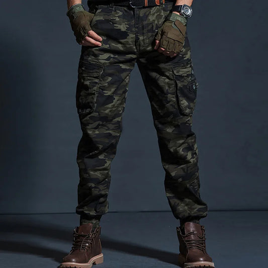 Men’s Camouflage Tactical Pants – Multi-Pocket Military Work Trousers