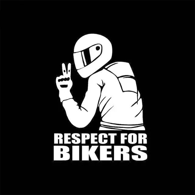 RESPECT FOR BIKERS Car Motorcycle Sticker Laser Reflective Decals Car Body Decorative Vinyl Funny Stickers