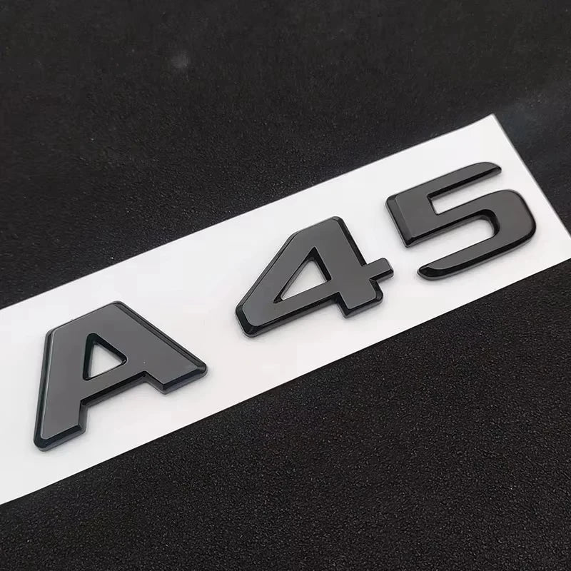 ABS For Mercedes Benz A 35 45 AMG W177 W176 A35 A45 A45S TURBO 4MATIC Car Trunk Letters Emblem Badge Logo Stickers Accessories