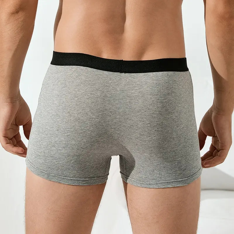 Cotton Solid Boxer Underpants Men Briefs L-5XL Plus Size Shorts Lingerie Casual Sports Boxers Men's Comfort Panties﻿ Underwear