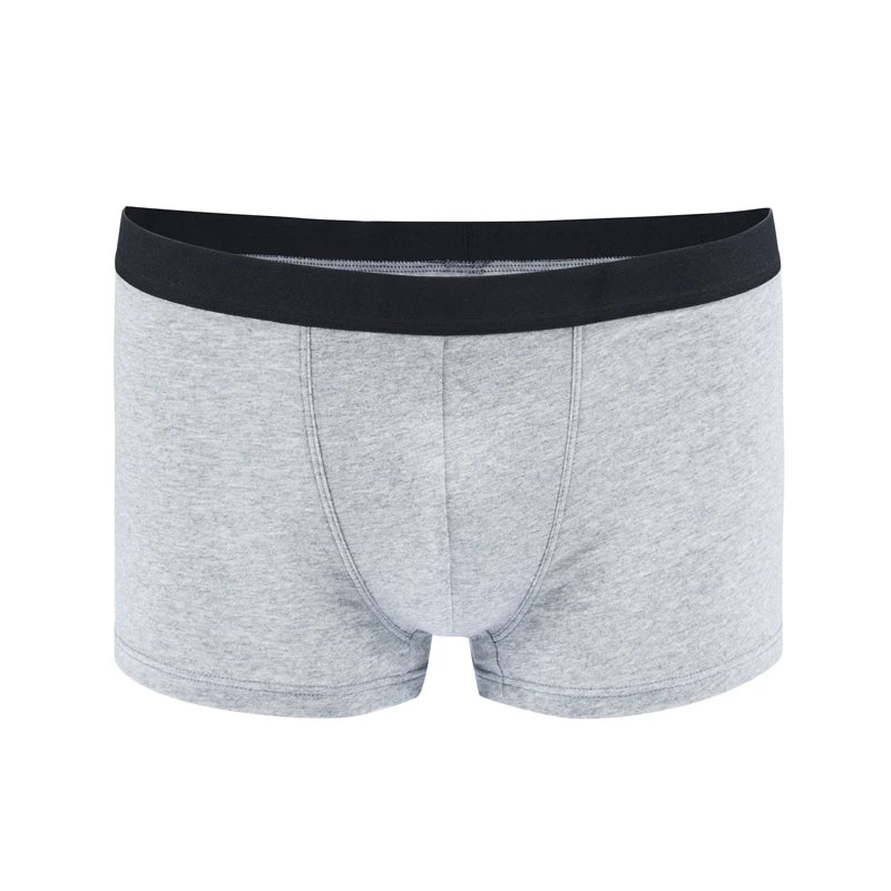 Cotton Solid Boxer Underpants Men Briefs L-5XL Plus Size Shorts Lingerie Casual Sports Boxers Men's Comfort Panties﻿ Underwear