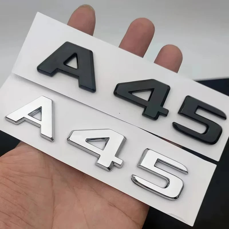 ABS For Mercedes Benz A 35 45 AMG W177 W176 A35 A45 A45S TURBO 4MATIC Car Trunk Letters Emblem Badge Logo Stickers Accessories