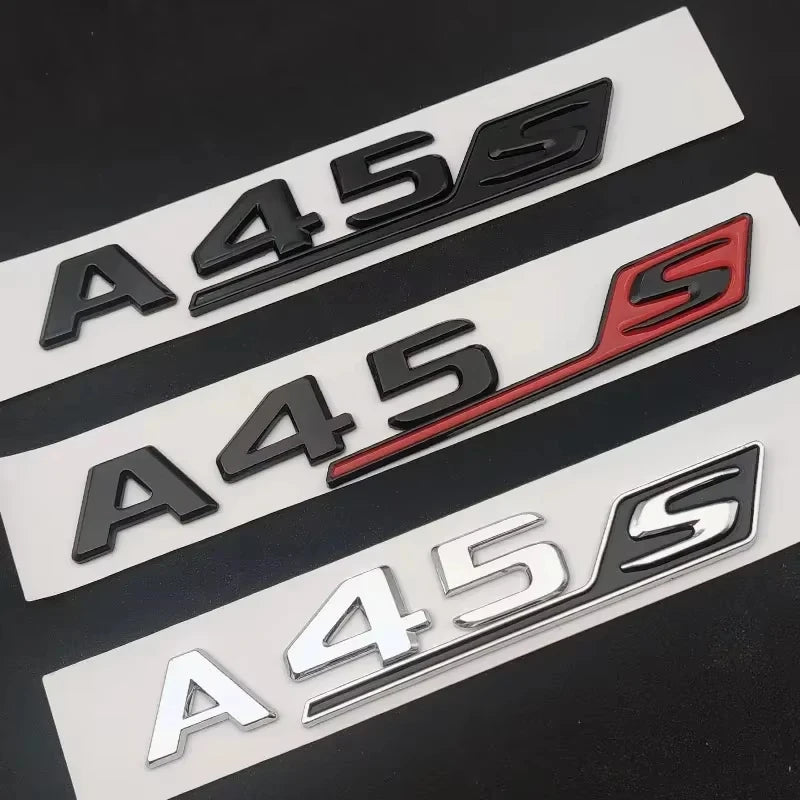 ABS For Mercedes Benz A 35 45 AMG W177 W176 A35 A45 A45S TURBO 4MATIC Car Trunk Letters Emblem Badge Logo Stickers Accessories