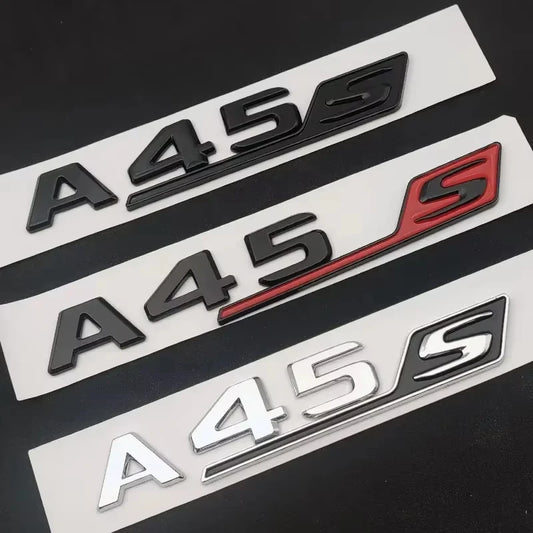 ABS For Mercedes Benz A 35 45 AMG W177 W176 A35 A45 A45S TURBO 4MATIC Car Trunk Letters Emblem Badge Logo Stickers Accessories