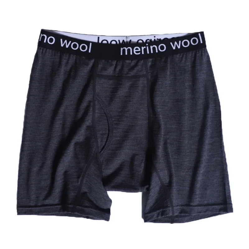 Mens Merino Wool Boxer Briefs Men Underwear 100% Merino Wool Man Merino Boxer Soft Comfy Breathable Moisture Wicking USA Size