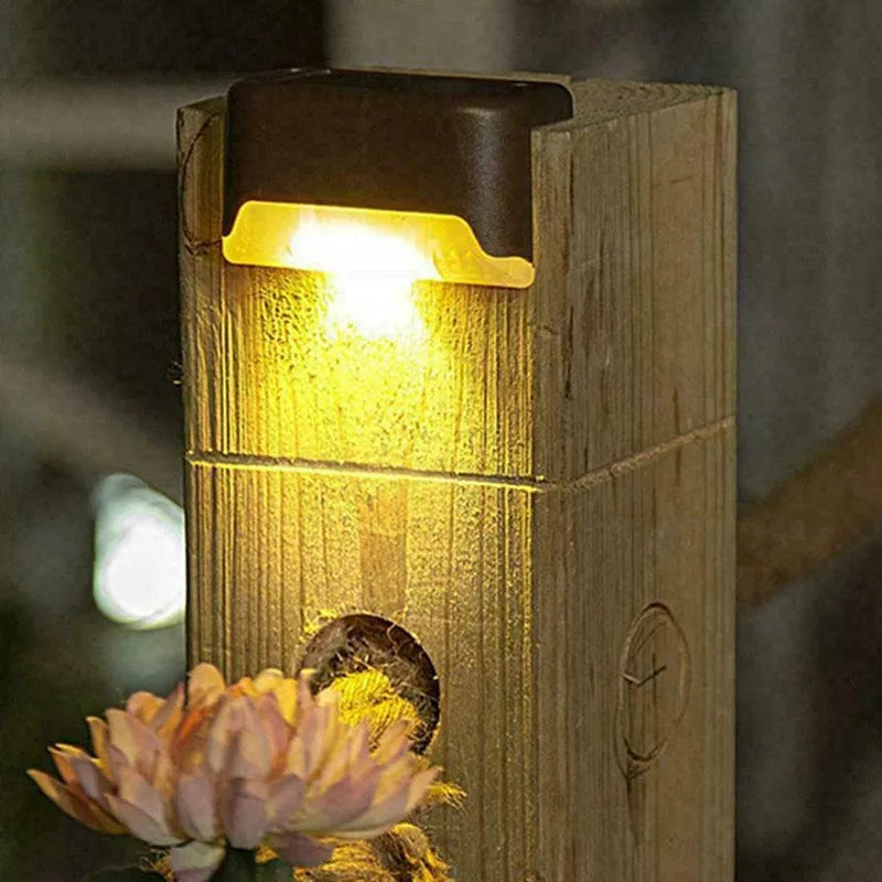 1-20PCS Warm White LED Solar StepLamp Path Stair Outdoor Garden Lights Waterproof Balcony Light Decoration for Patio Fence Light
